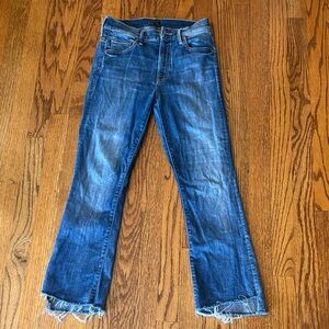 Mother Insider Crop Step Fray sz 25 in "Not Rough Enough" wash